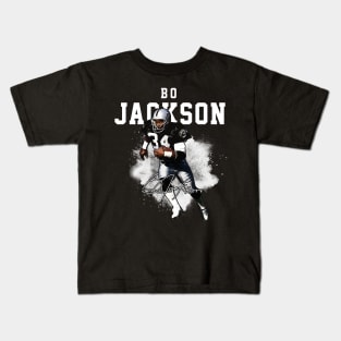 Bo Jackson Bo Knows Signature Vintage Legend Baseball Football Bootleg Rap Graphic Style Kids T-Shirt